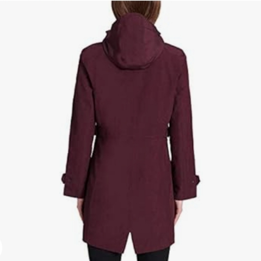 Kirkland Signature Ladies' Trench Coat Purple Lightweight Water Resistant - Picture 4 of 12